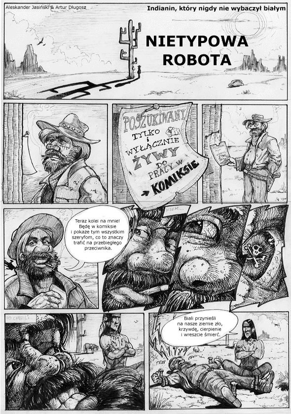 KOMIKS: Aleksander Jasiski i Artur Dugosz 'Nietypowa robota' (fragm.) 1/3